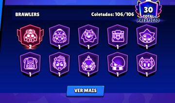Conta brawl stars com todos os brawlers