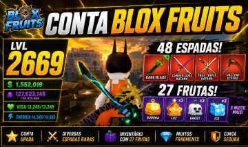 CONTA BLOX FRUITS LVL 2669 | DARK BLADE + 48 ESPADAS + BUDDHA + LUZ + GHOST