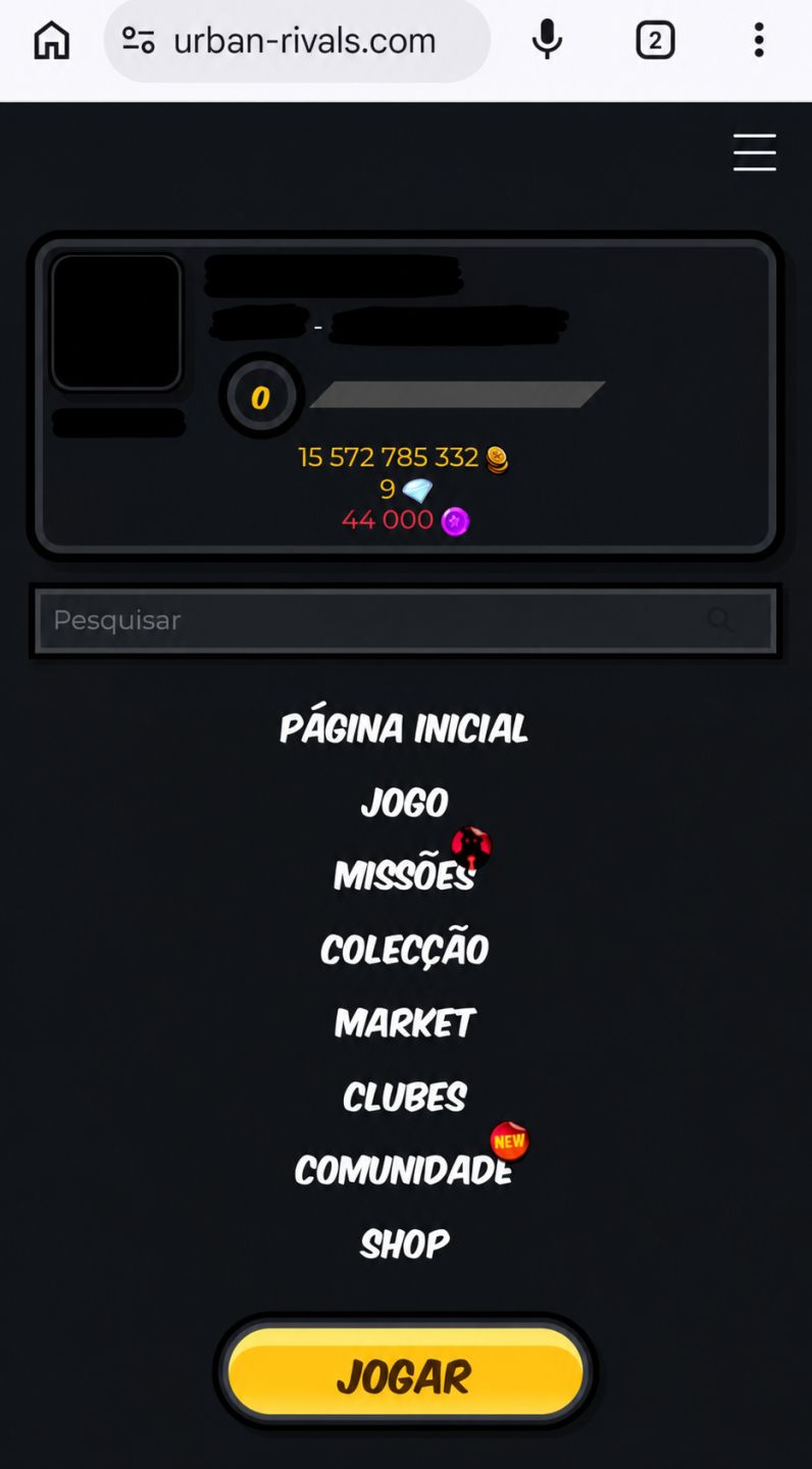 Vende-se conta do Urban Rivals com 15 Bilhões de Clintz prontos para usar.