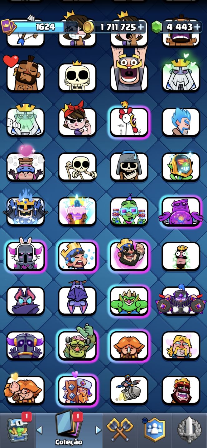 Conta Supercell ID CLASH ROYALE +10000 TROFÉUS 7 EVO