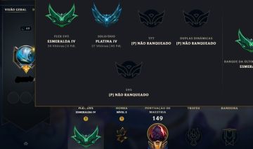 Conta league of legends platina 4, 21 skins