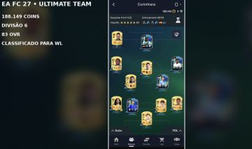 CONTA EA 27 PS5/PS4 | Ultimate Team | 188K Coins | DIV 6 | WL