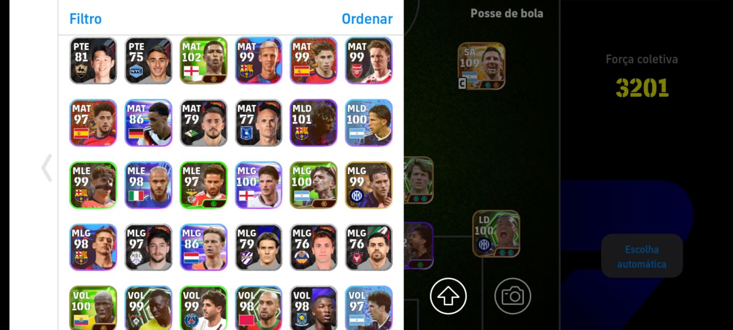 Conta eFootball Endgame | Força 3201+ | Messi 109 e Pirlo 106 | Negociável