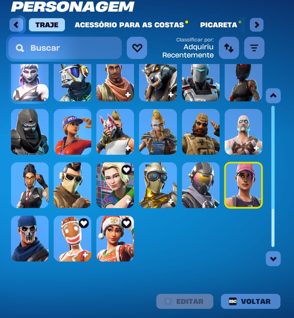 Conta com Skins Exclusivas e Itens Selecionados