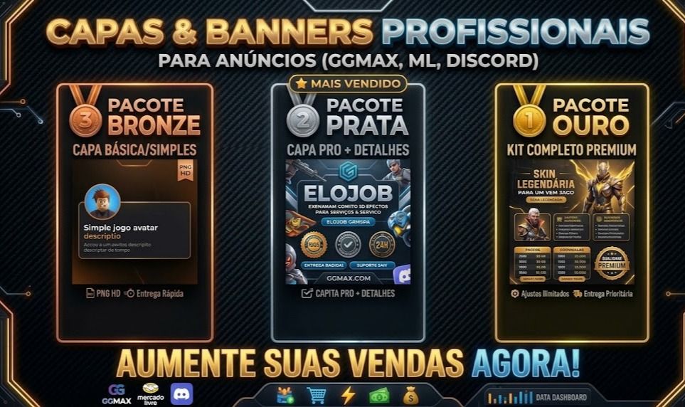 CRIAÇÃO DE CAPAS E BANNERS - EVOLUA SEU NEGÓCIO E GERE MAIS VENDAS/CLICKS