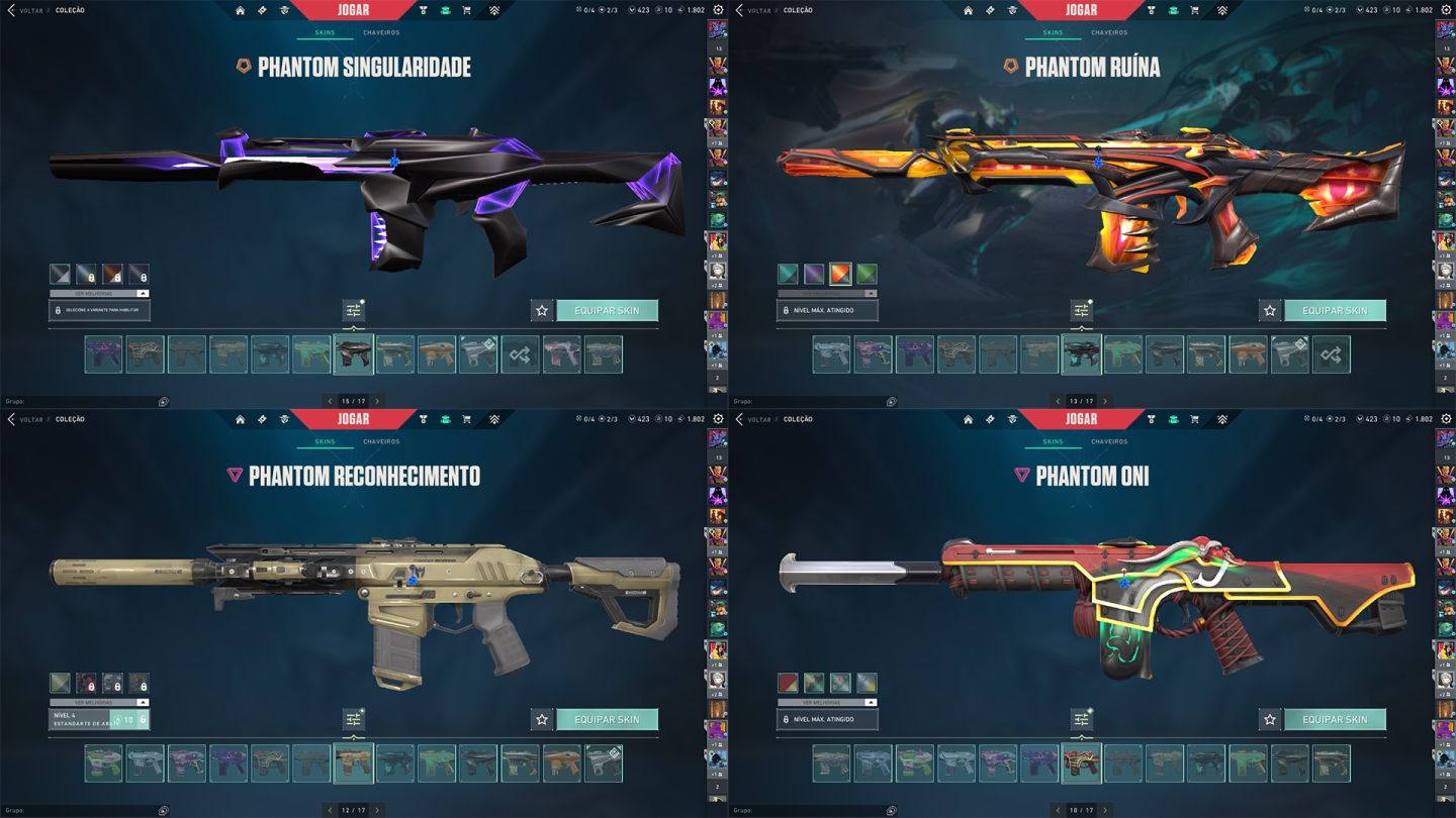 Conta valorant com champios 21 e 26, sheriff arcane, mais de 4k gastos