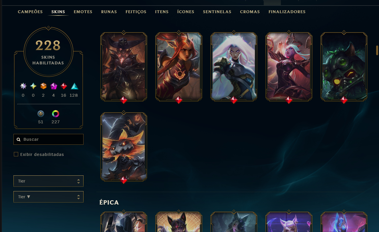 LUX ELEMENTALISTA, EZREAL PULSEFIRE, +200 SKIN E SKINS PRESTIGIOS (FULL ACESSO)