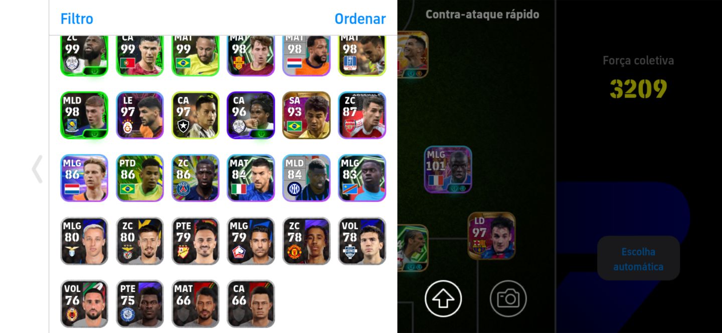 CONTA eFOOTBALL 3209 FORÇA | CR7 107 | 18 MILHÕES GP | ELENCO TOP