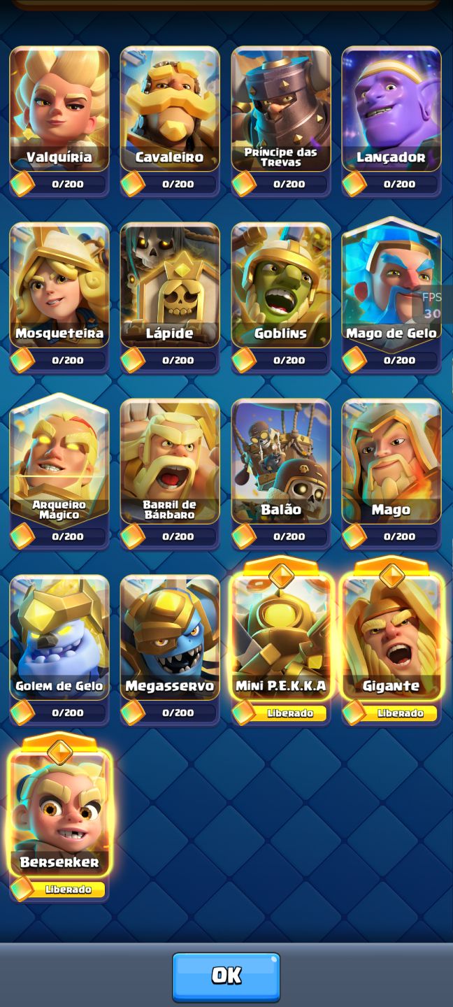 CONTA DE CLASSE ROYALE COM 11K DE TROFÉU