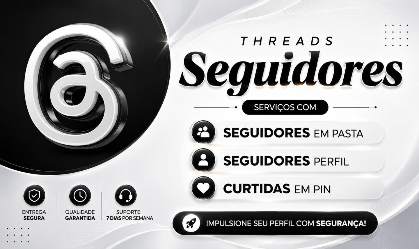 Threads Seguidores [FUNCIONANDO BEM], Curtidas, reposts de alta qualidade.