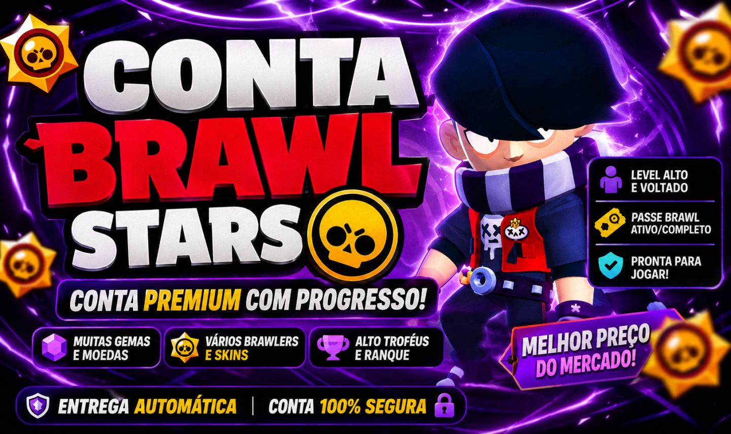 Conta Brawl Stars - CONTA DE 2019 COM SKINS RARAS
