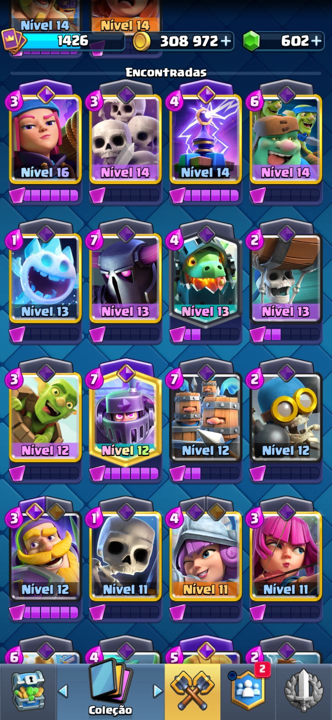Conta de clash arena 23 com deck bem montado