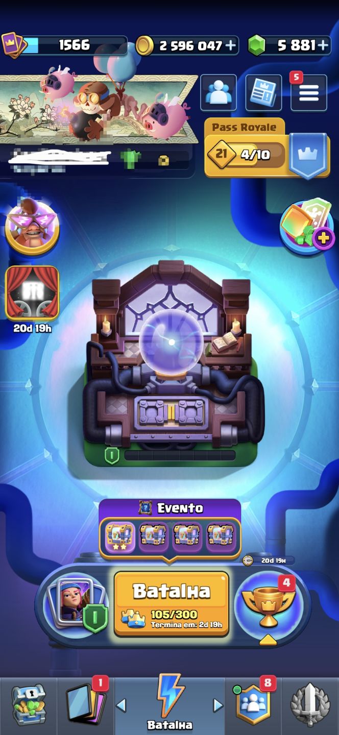Conta Clash Royale Arena Sazonal
