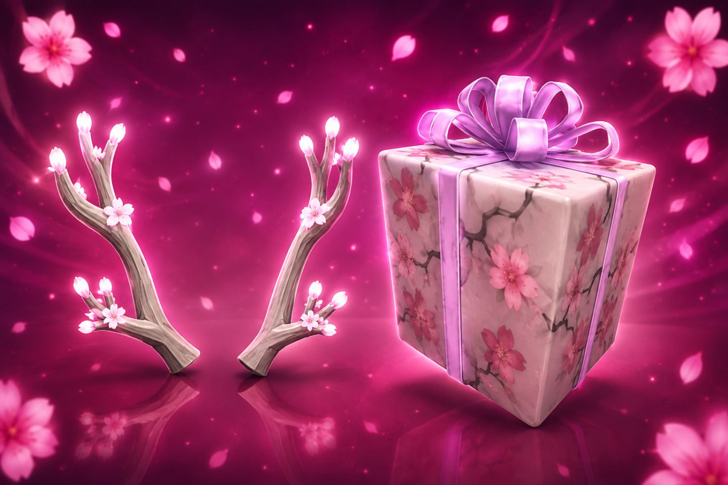 ROBLOX - CONTAS (Blossoming Gift + Sakura Horns)