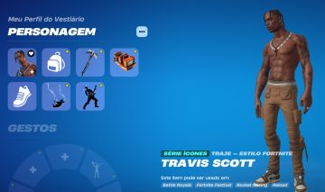 Conta FORTNITE com o TRAVIS SCOTT com os 2 Emotes Dele!