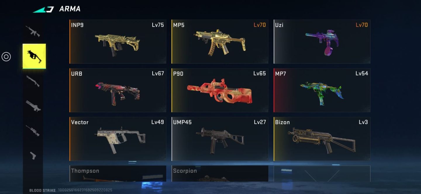 Conta blood strike muitas skins de armas e personagens,LVL 50