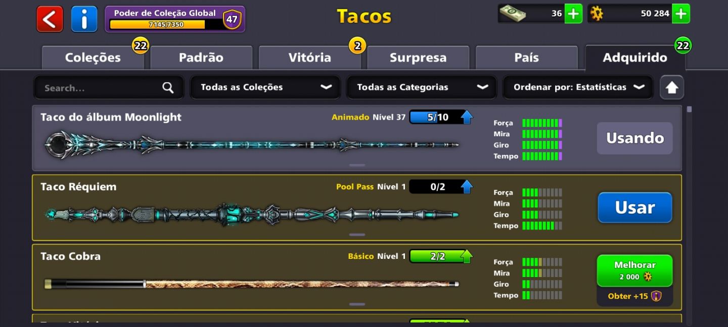 Conta 8 ball pool