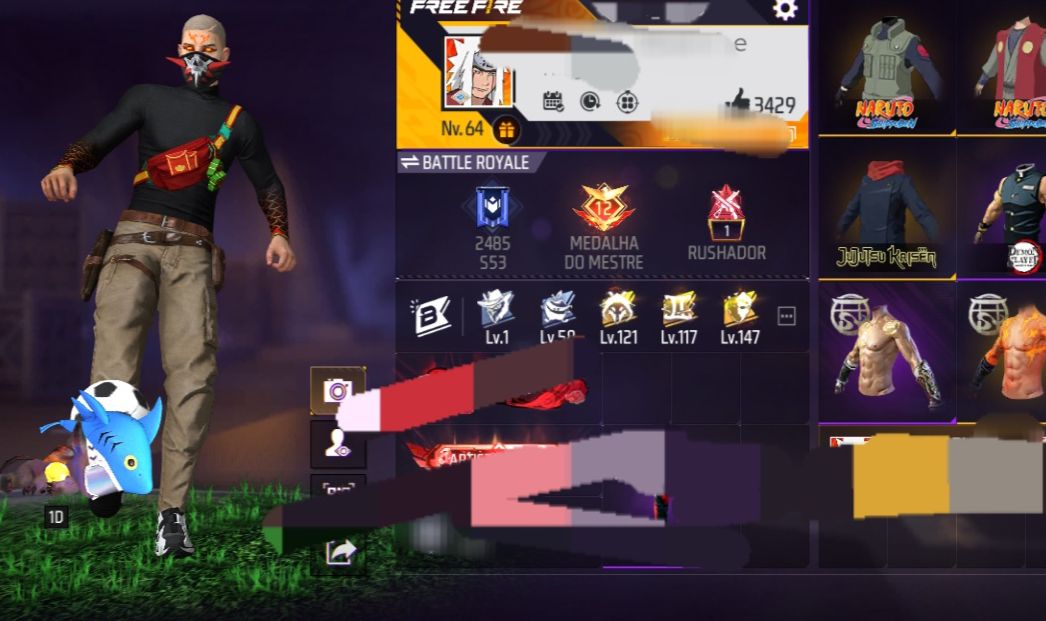 Conta de ff boa para ap + skins de armas evolutiva e conjuntos