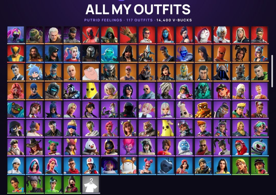 (OFERTA!) Conta Fortnite com 117 Skins + Salve o Mundo Fundador e Carros no RL!