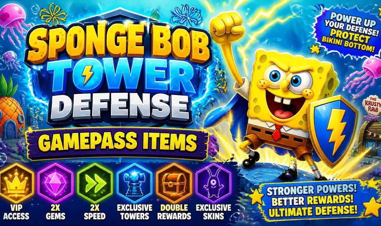 Spongebob Tower Defense/defesa da Torre do Bob Esponja/Gamepass