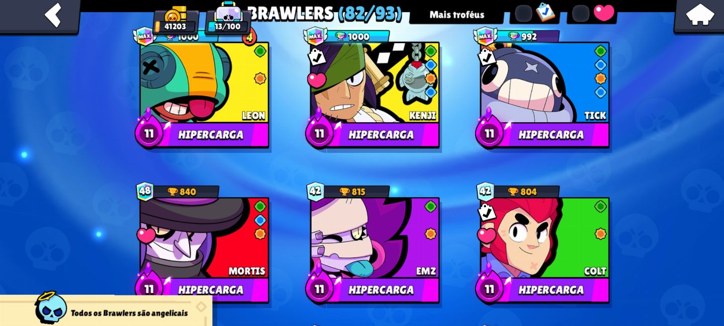 CONTA BRAWL STARS 88 BRAWLERS MUITO UPADA (OLHE DESCRIÇÃO)