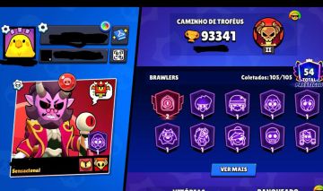 Conta de brawl stars muito upada de 2020 105/105 brawlers 96 level 11