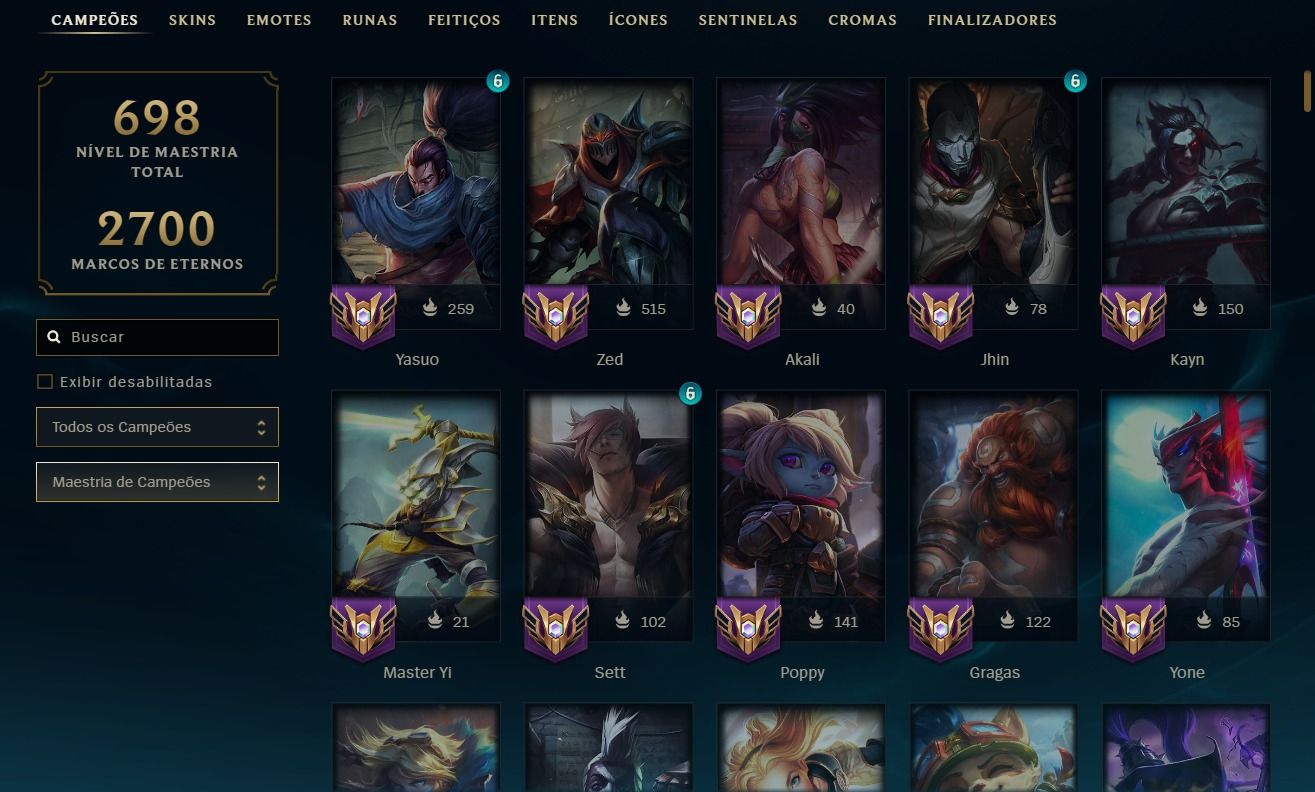 CONTA LOL + VALORANT | 240 SKINS NO LOL + 15 SKINS NO VALORANT