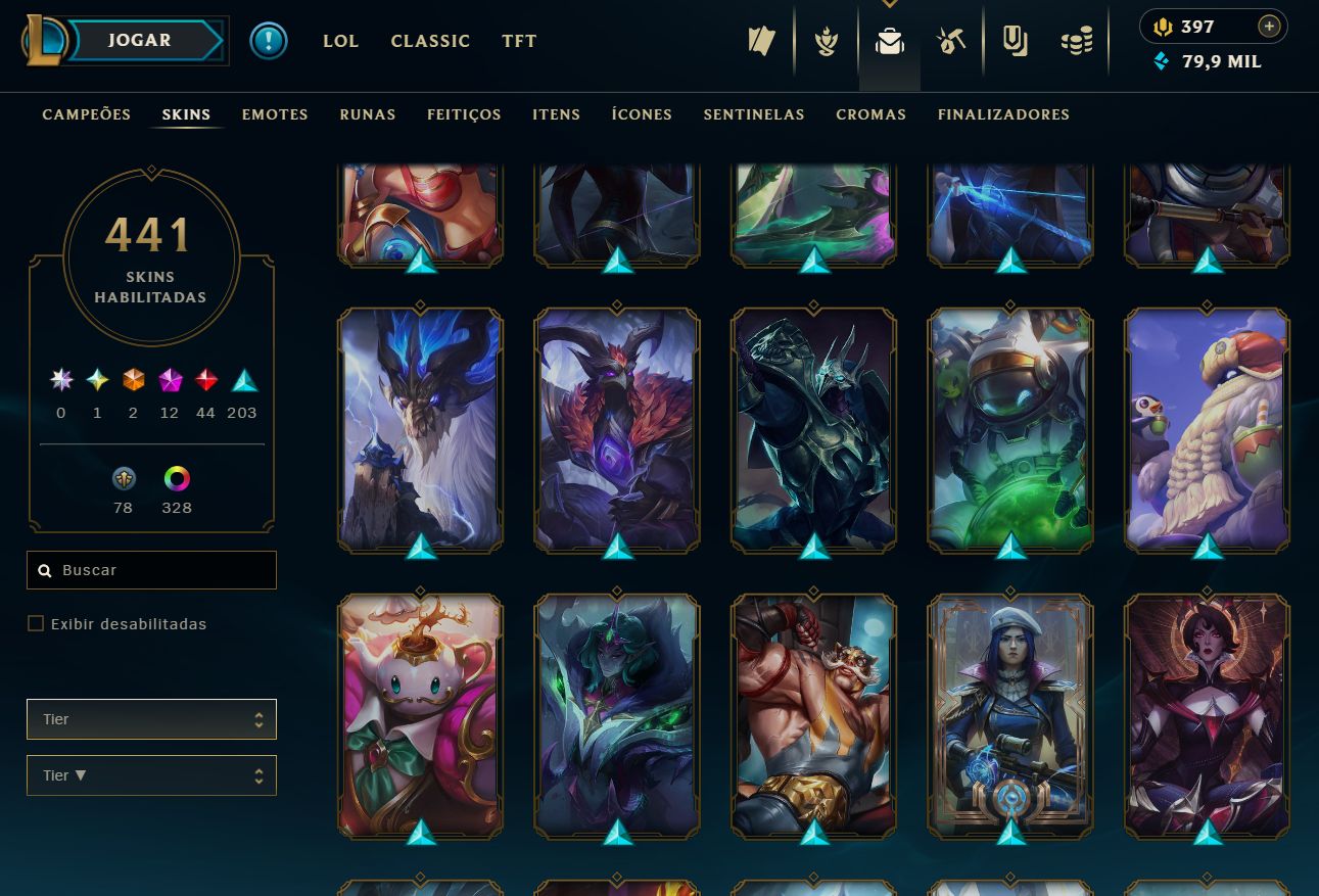 Conta LoL Nivel 700+ Com Skin JINX ARCANE e muito mais!