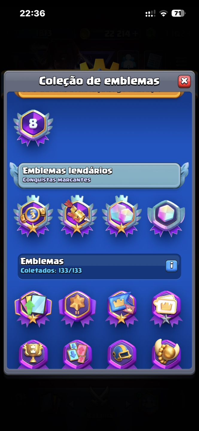 Conta antiga do clash royale (8 anos)