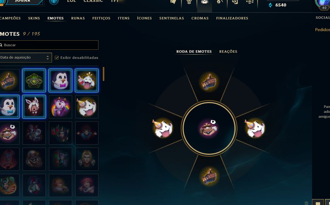 Conta de lol lv 40 c/9 skins