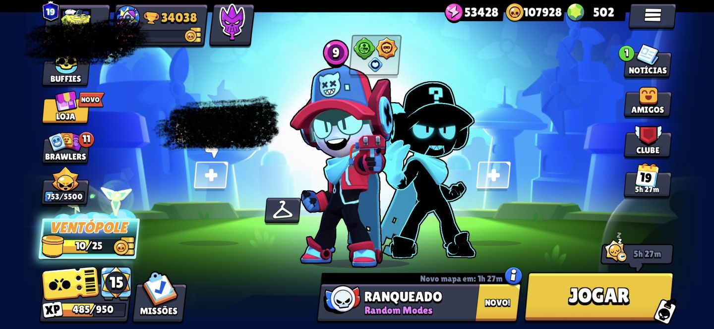 CONTA BRAWL STARS COMPLETA 35K TROFÉU(+600 gemas)