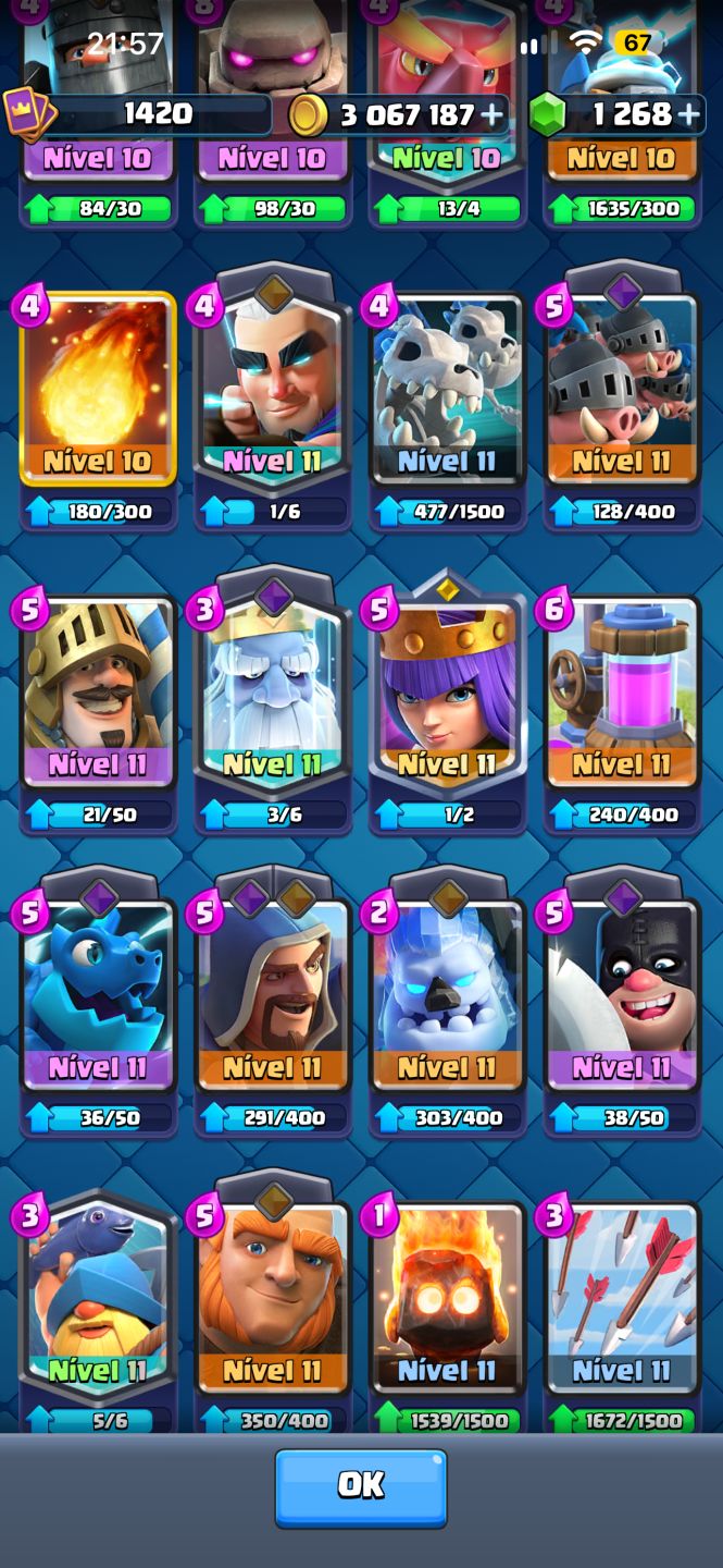 Conta de clash 13.800K