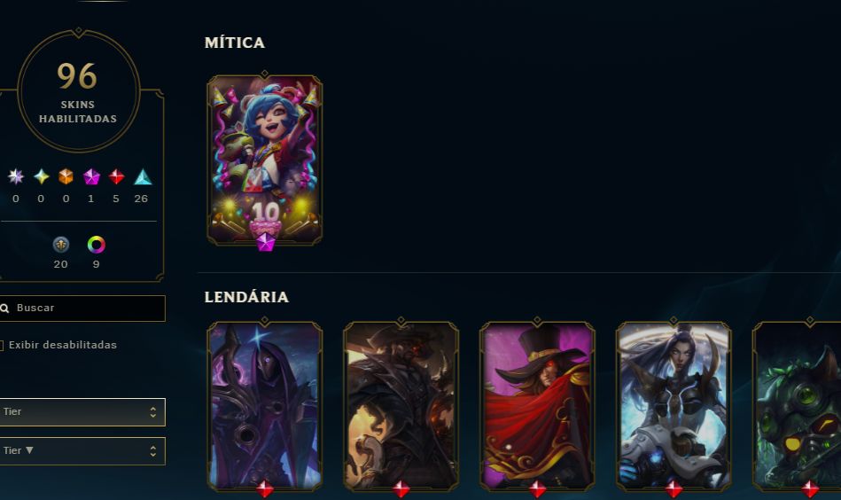 LEAGUE OF LEGENDS 96 SKINS OURO 150 CHAMPS NIVEL 80