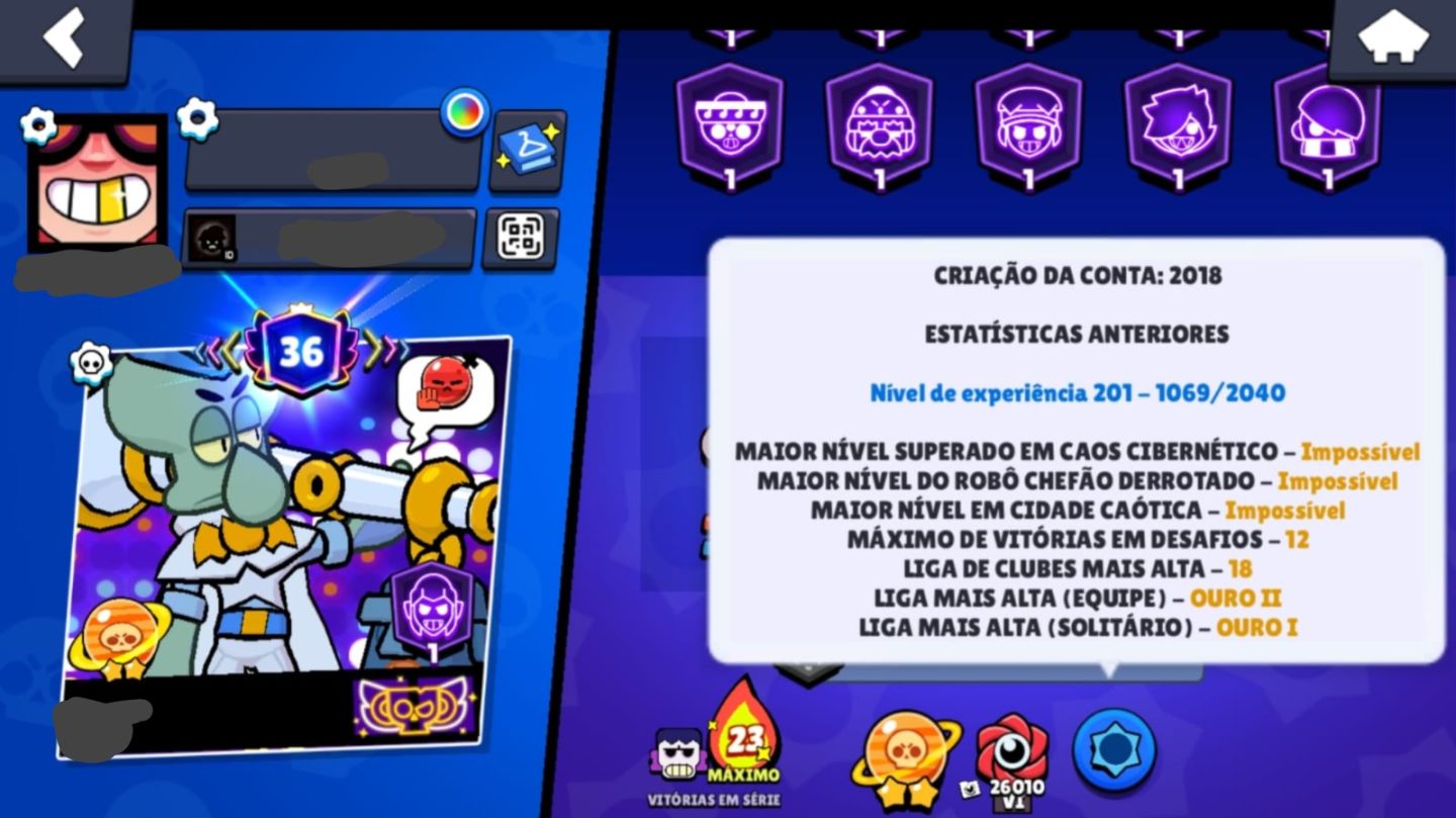 Conta Brawl Stars Veterana (2018) | 63k Troféus | 106 Brawlers