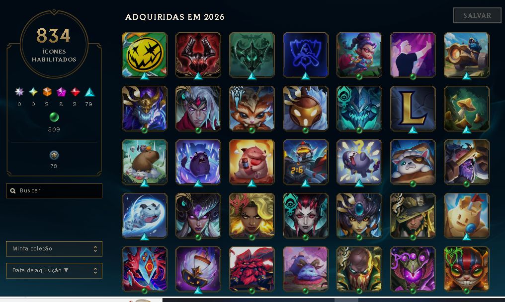 Conta Lol Br -- 601 skins 834 icones Aceito Negociações