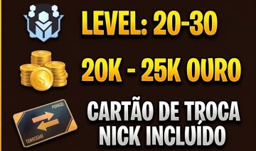CONTA FREE FIRE LEVEL 20/30
