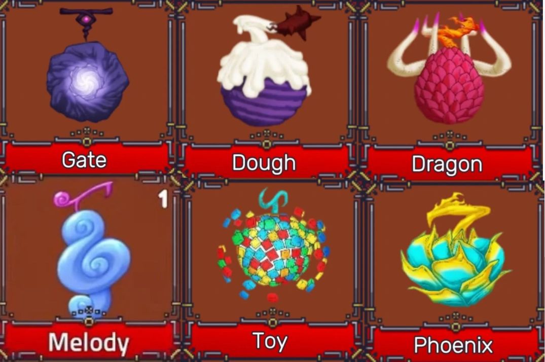 KING LEGACY - Itens - Materiais - Frutas