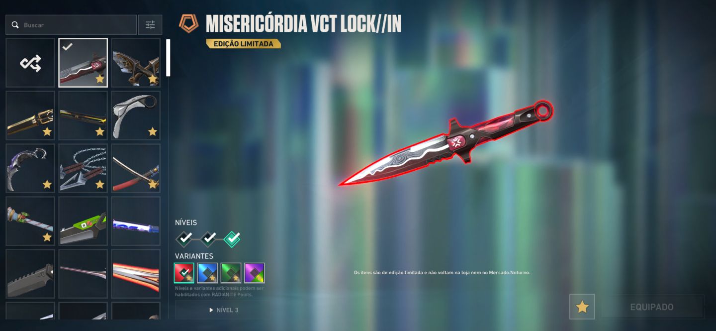Conta valorant rara faca VCT Lock In, champions 24, Varias outras skins, +3k