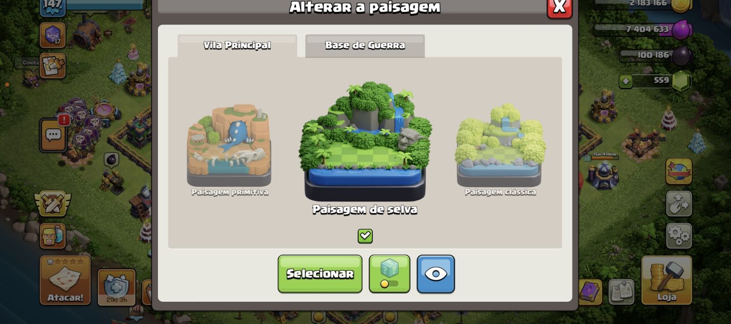 CONTA CLASH OF CLANS CV15 LV147 559 GEMAS 6 CONSTRUTOR 4 PETS MUITAS SKINS