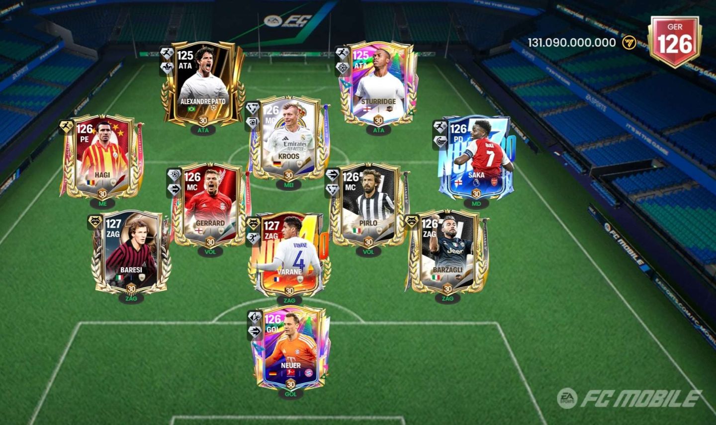 CONTA FC MOBILE - GER 126 - ITENS RAROS!