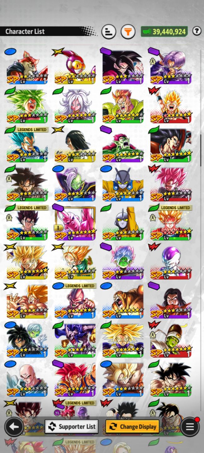 Conta Dragon ball legends 22k cristal,vários ultras e legends.
