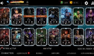 CONTA DE MORTAL KOMBAT MOBILE ANDROID
