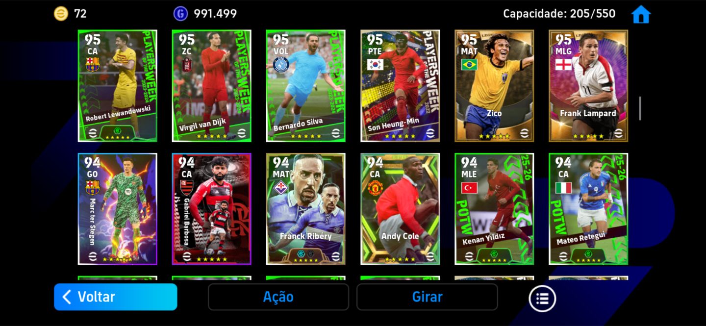 TIME EFOOTBALL MOBILE COM MESSI DA CHUTEIRA BIG TIME CR7 SHOW TIME E RODRI 106