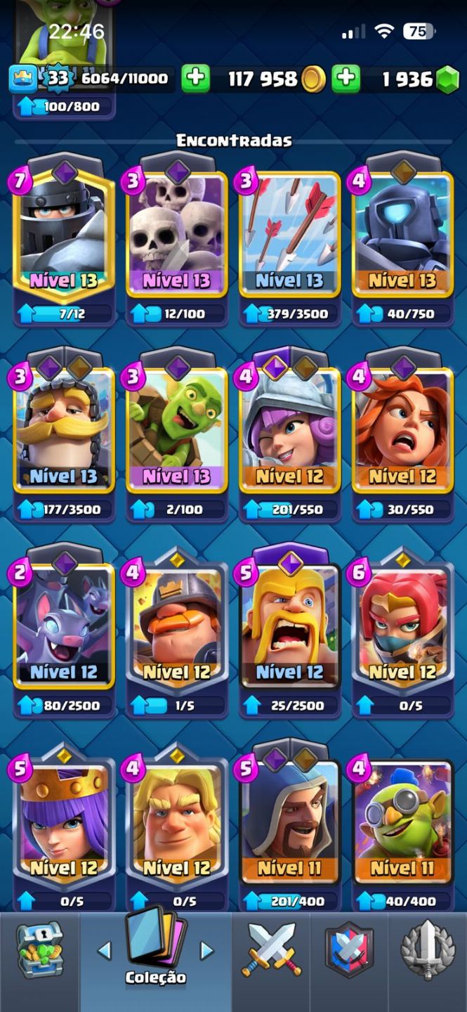 CLASH ROYALE | 7000 TROFÉUS | REI 11 | 4 CAMPEÕES | 3 EVOS | 2000 GEMAS