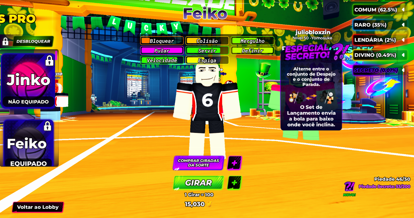 Conta de Roblox Blox fruits e Volleyball Legends, 5K DE ROBUX GASTADOS