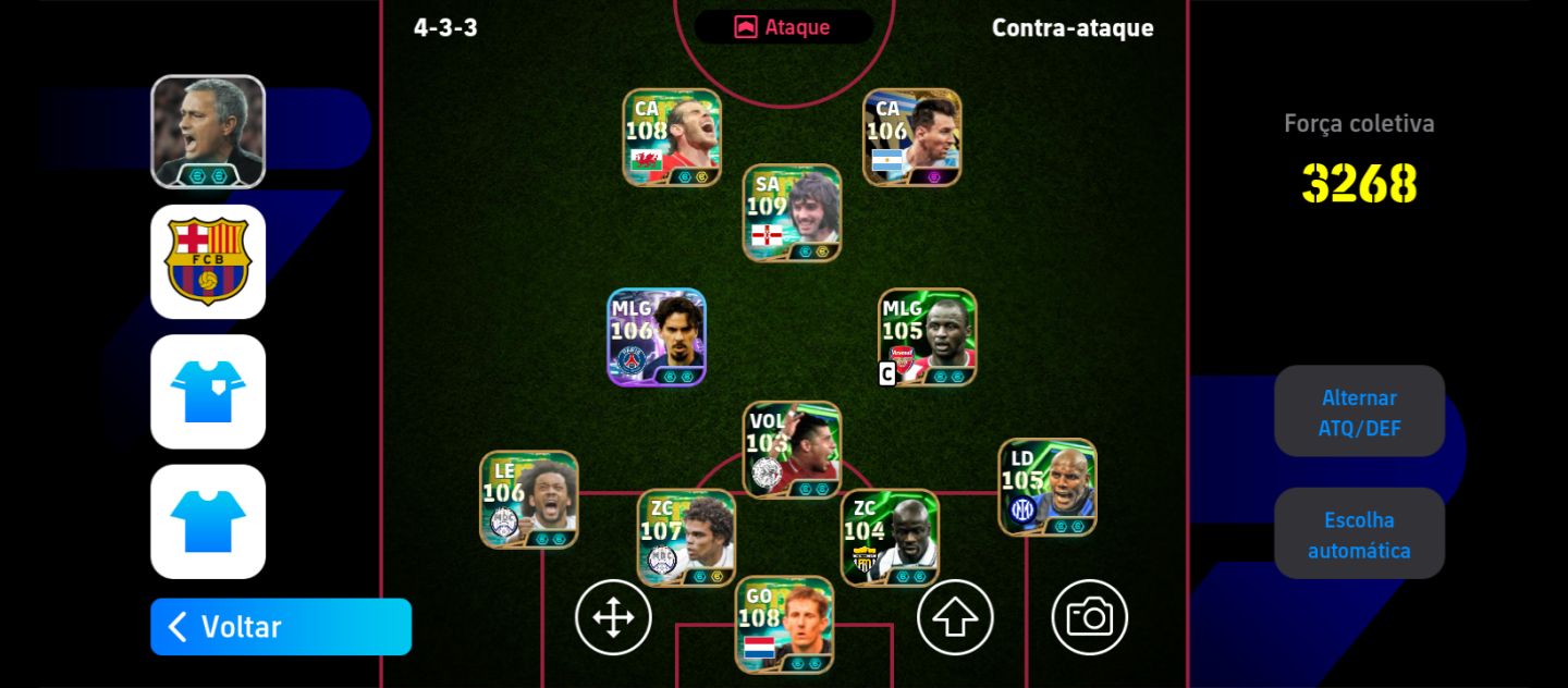 Conta efootboll com vários jogadores epicos