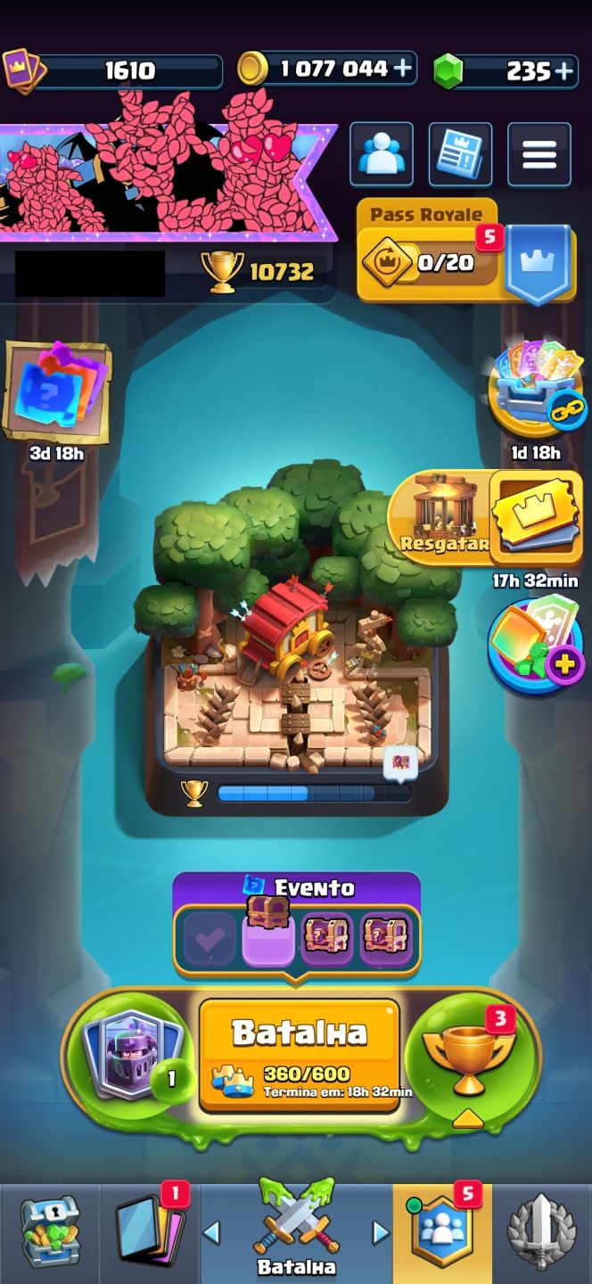 CONTA CLASH ROYALE - TROFÉUS 10.700