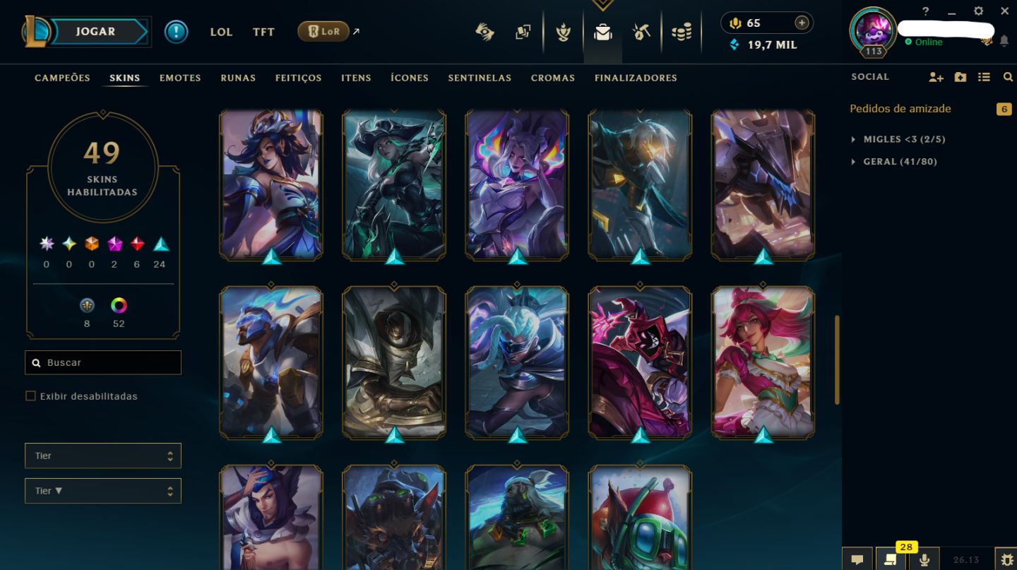 Conta LoL FA | Main Suporte: Lulu, Seraphine, Lux, Janna | Full Acesso