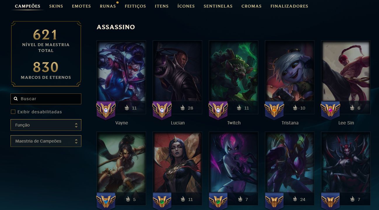 Conta LoL Nível 268 | 320 Skins (DJ Sona) | 38k Essência Laranja e 5k RP