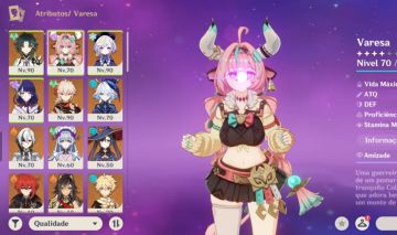 GENSHIN Varesa, Arlecchino, Furina, Raiden+bis, Albedo e Xiao no garantido